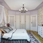 Неяркие цвета - спальня в стиле прованс уютная
