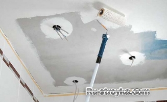 Ванная комната – потолок из ЦСП