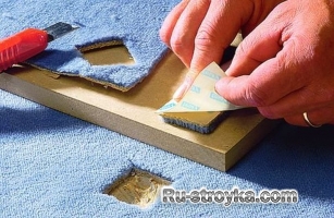 Ремонт коврового покрытия.