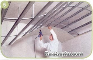 Как подготовить и покрасить каскадный (разноуровневый) потолок выполненный  из листовых материалов.